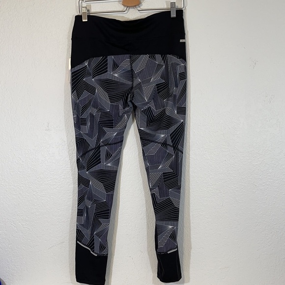 DANSKIN NOW FASHION MESH LEGGING Black Soot Print Reflective - Picture 4 of 13